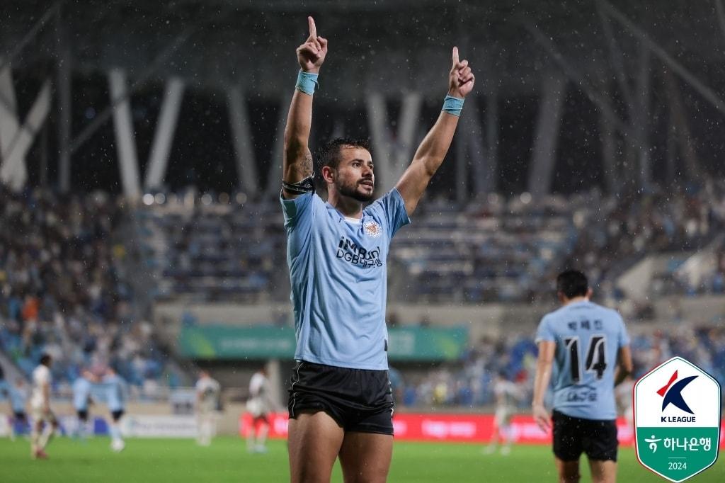 본문 이미지 - 대구FC의 외국인 공격수 세징야. (한국프로축구연맹 제공)