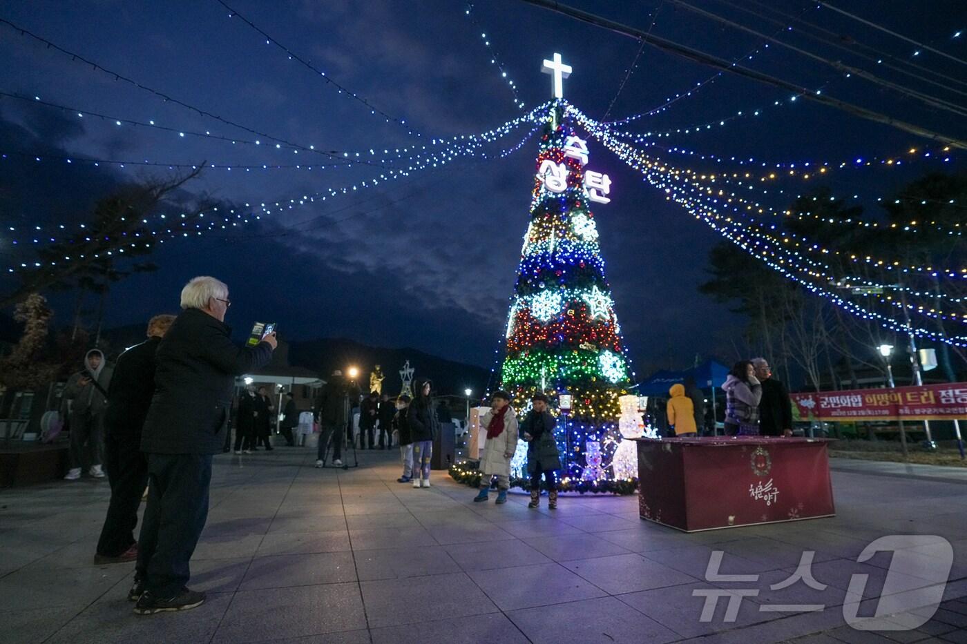 본문 이미지 - 지난해 점등된 희망의 트리.(양구군 제공)/뉴스1