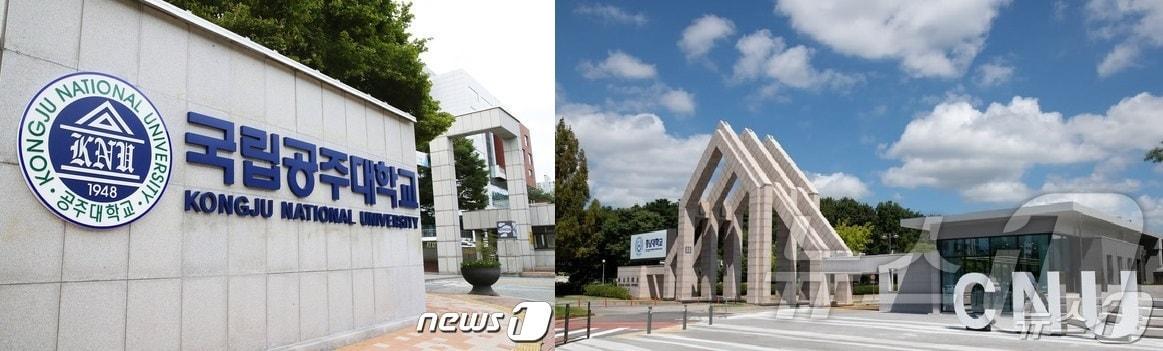 본문 이미지 - 공주대(왼쪽)·충남대 전경. / 뉴스1