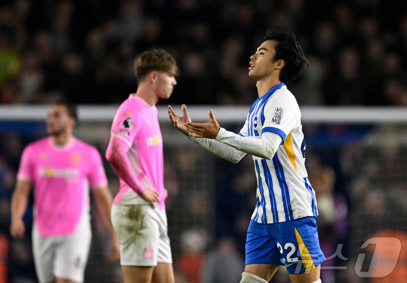 브라이튼 미토마 가오루가 30일(한국시간) 열린 2024-25 EPL 사우샘프턴과 홈 경기에서 전반 29분 선제골을 터뜨렸다. ⓒ 로이터=뉴스1