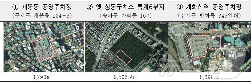 본문 이미지 -  공모형 민간투자사업 대상지.(서울시 제공)