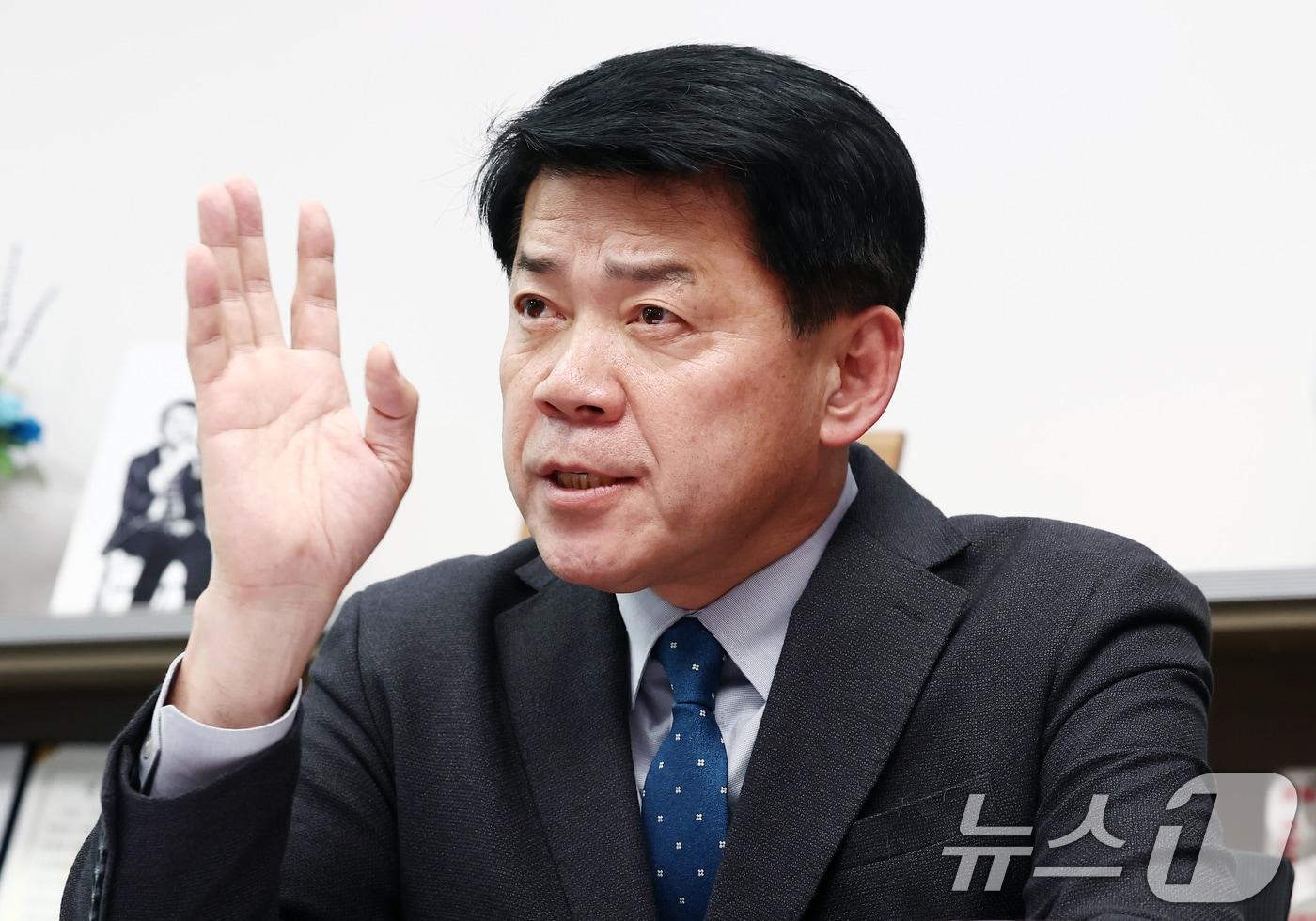김준형 조국혁신당 의원이 7일 서울 여의도 국회에서 뉴스1과 인터뷰를 하고 있다. 2024.11.7/뉴스1 ⓒ News1 김민지 기자