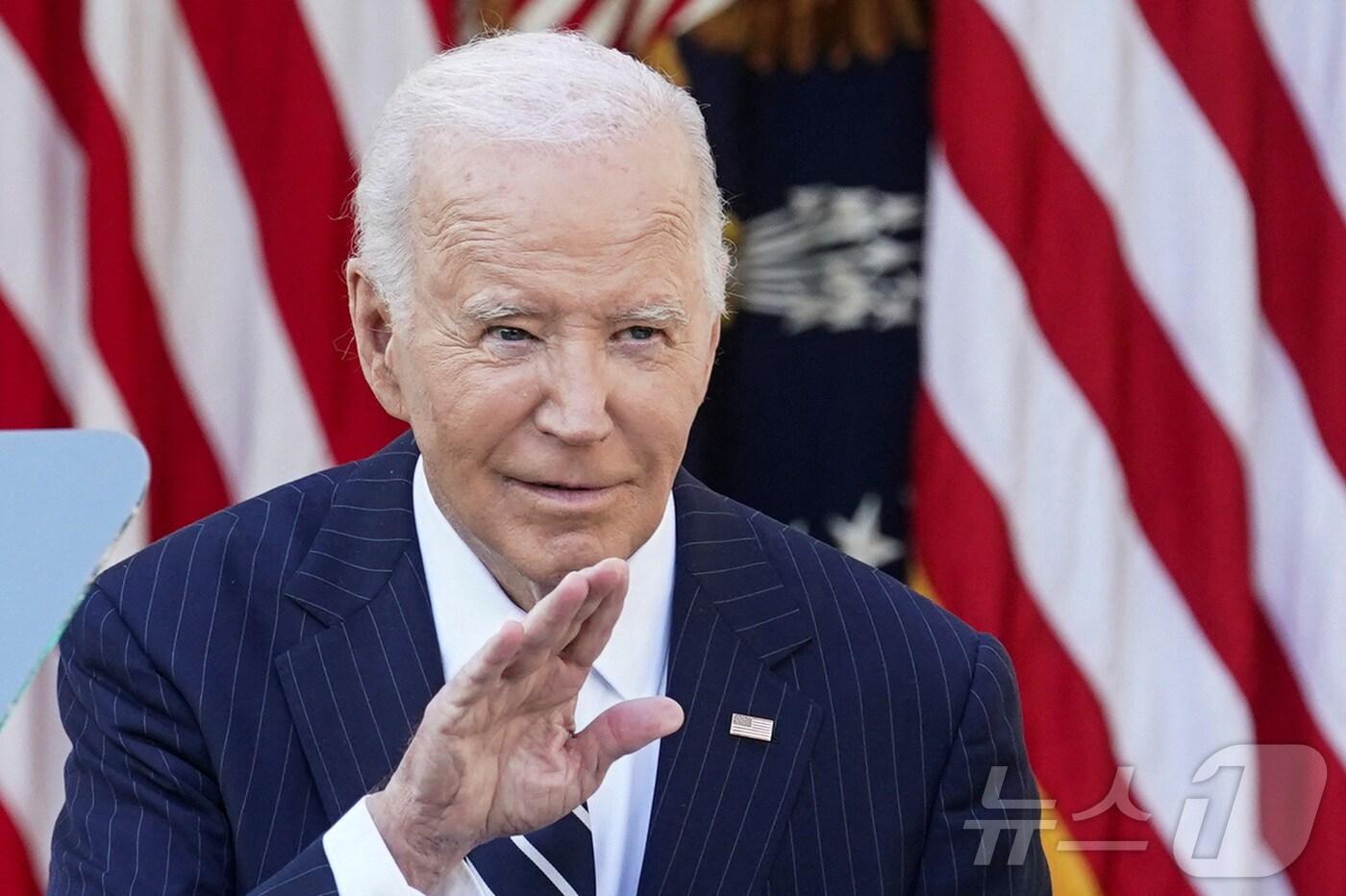 본문 이미지 - 조 바이든 미국 대통령이 7일(현지시간) 미국 대선 결과와 관련해 백악관 로즈가든에서 연설하고 있다. 2024.11.7 ⓒ 로이터=뉴스1 ⓒ News1 강민경 기자