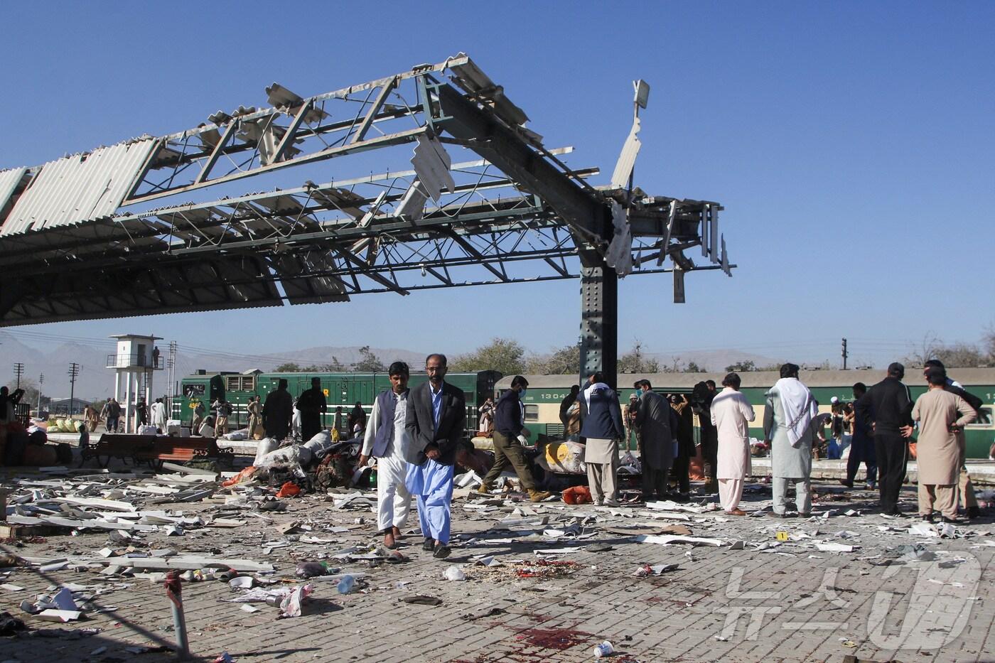 파키스탄 발루치스탄주 퀘타의 한 기차역에서 9일(현지시간) 폭탄 공격이 발생했다. 2024.11.9 ⓒ 로이터=뉴스1 ⓒ News1 강민경 기자