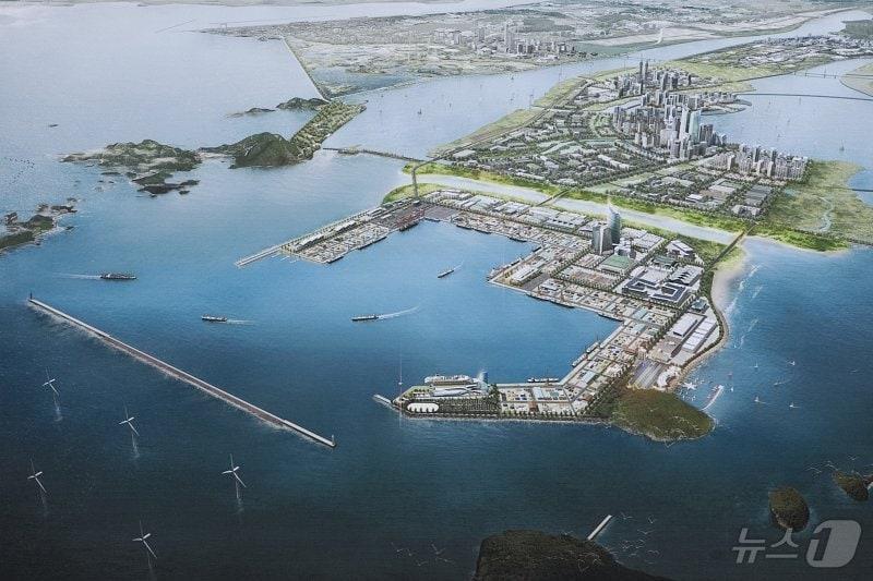 본문 이미지 - 새만금 신항 조감도./뉴스1 DB