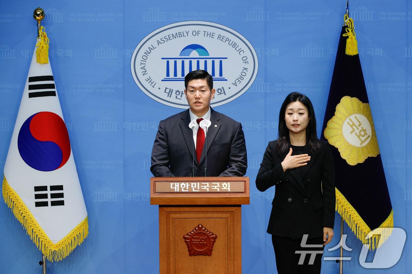 본문 이미지 - 김재섭 국민의힘 의원. 2024.12.11/뉴스1 ⓒ News1 안은나 기자