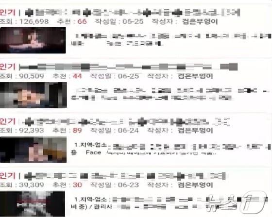 본문 이미지 - A 씨가 게시한 성매매사이트 후기. (경기남부경찰청 제공) 2024.9.9./뉴스1