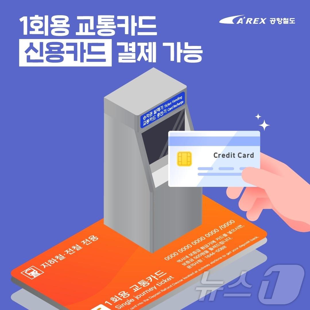 본문 이미지 - 1회용 교통카드 신용카드 결제(공항철도 제공) / 뉴스1
