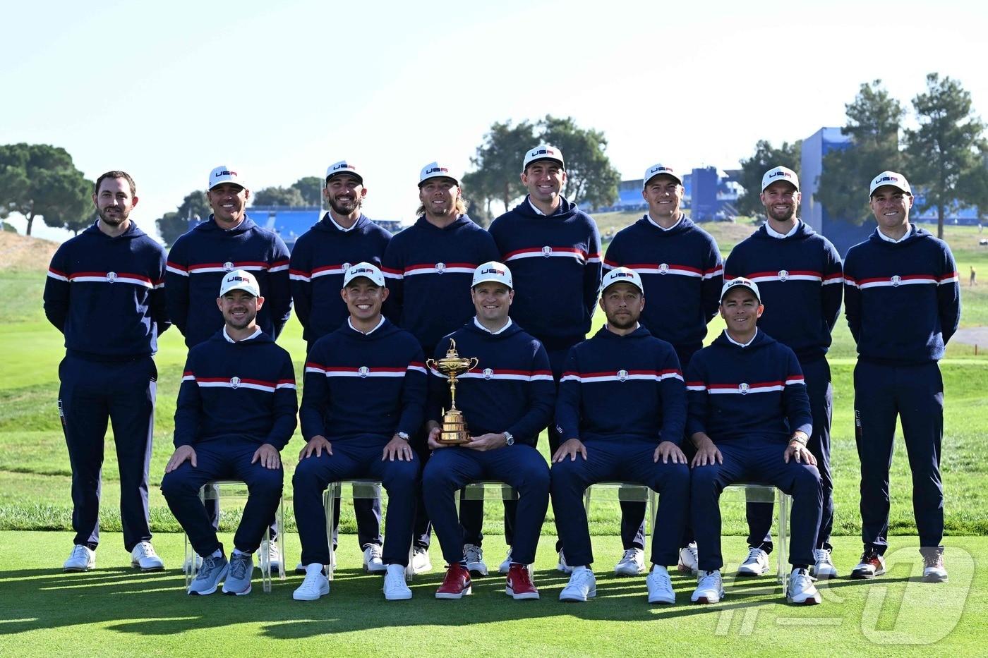 지난해 열린 라이더컵에 출전했던 미국 선수들.  ⓒ AFP=뉴스1
