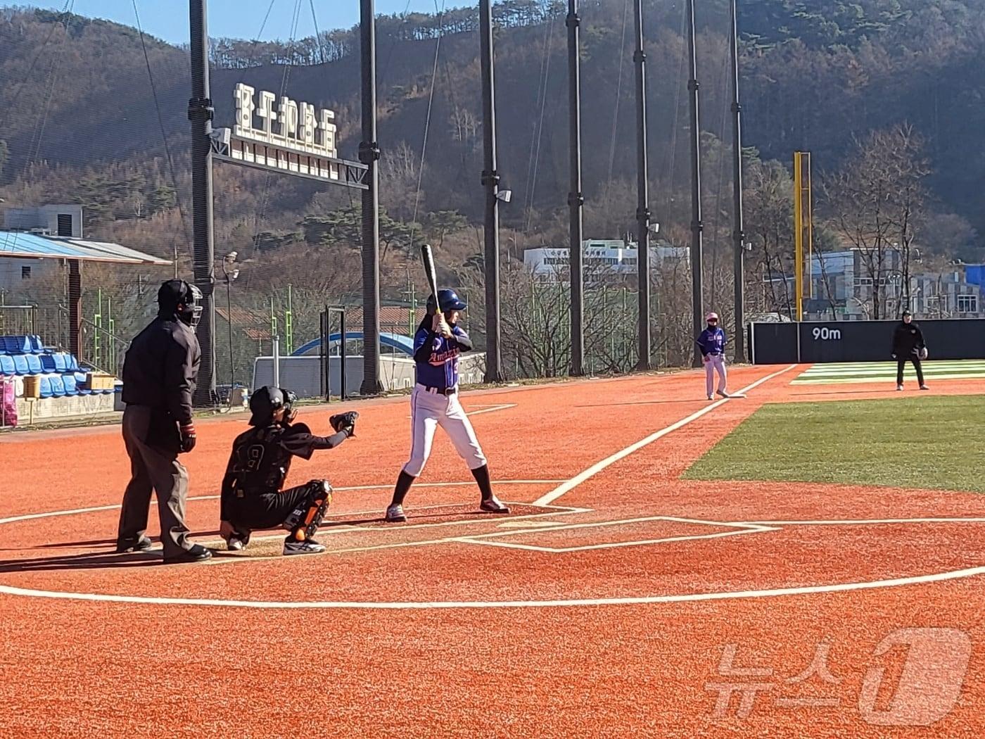 본문 이미지 - 1회 제천 의림지배 전국 여자야구대회 경기 모습.2024.1217/뉴스1