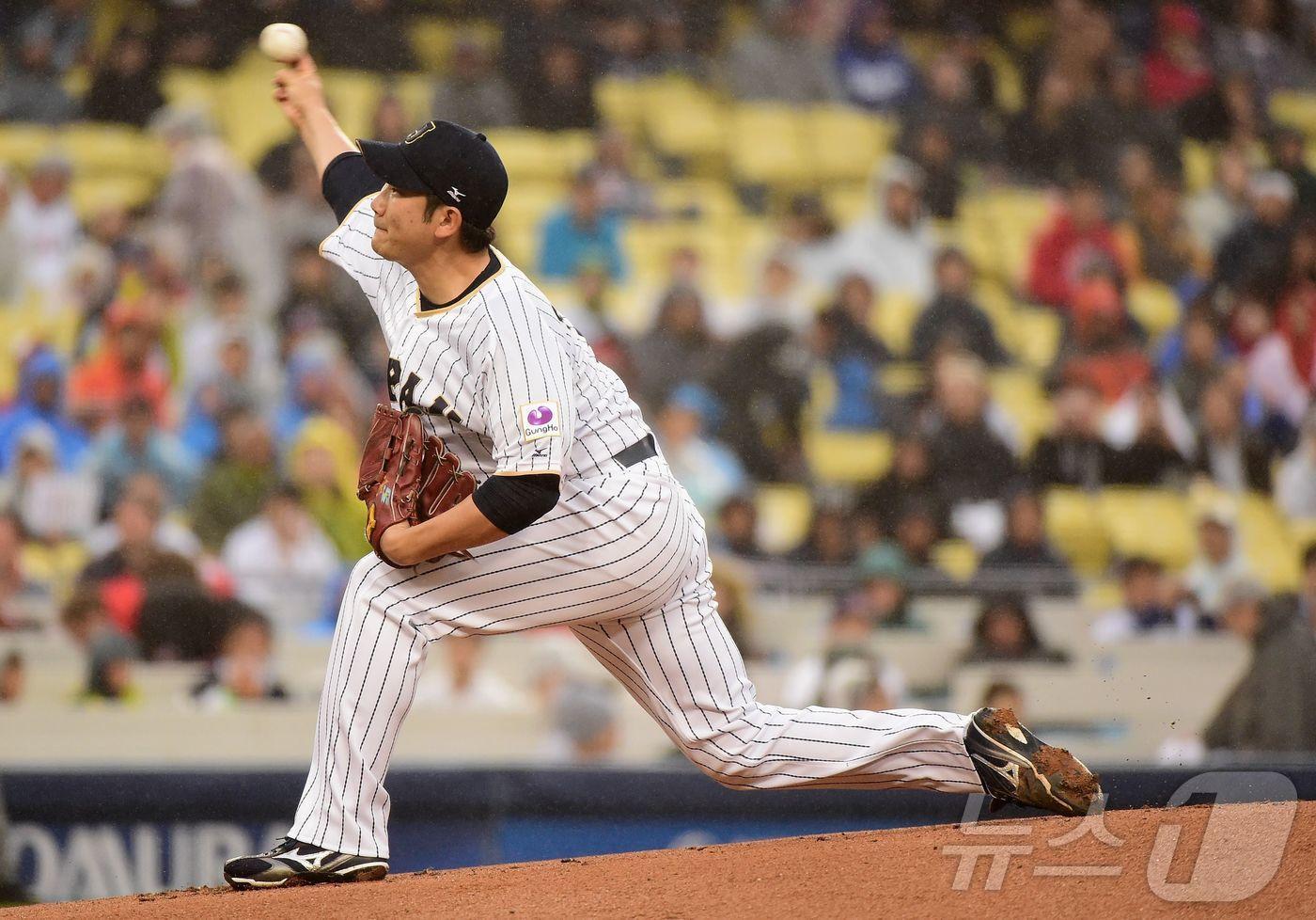 메이저리그 진출에 성공한 스가노 도모유키&#40;35&#41;. ⓒ AFP=뉴스1