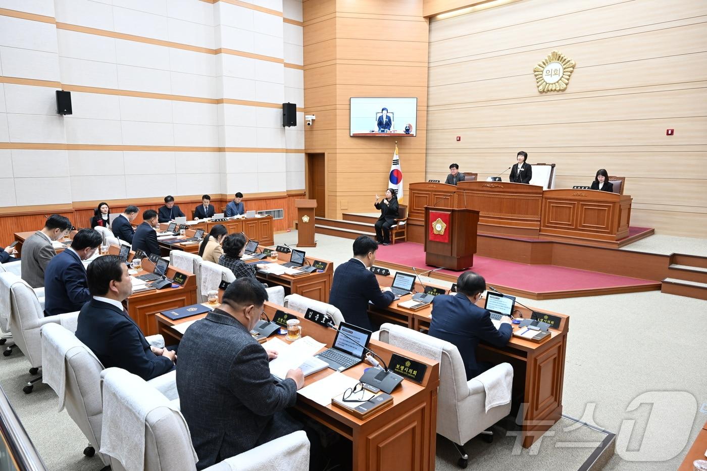 본문 이미지 - 보령시의회 제263회 제2차 정례회 제2차 본회의 모습.(보령시의회 제공)/뉴스1