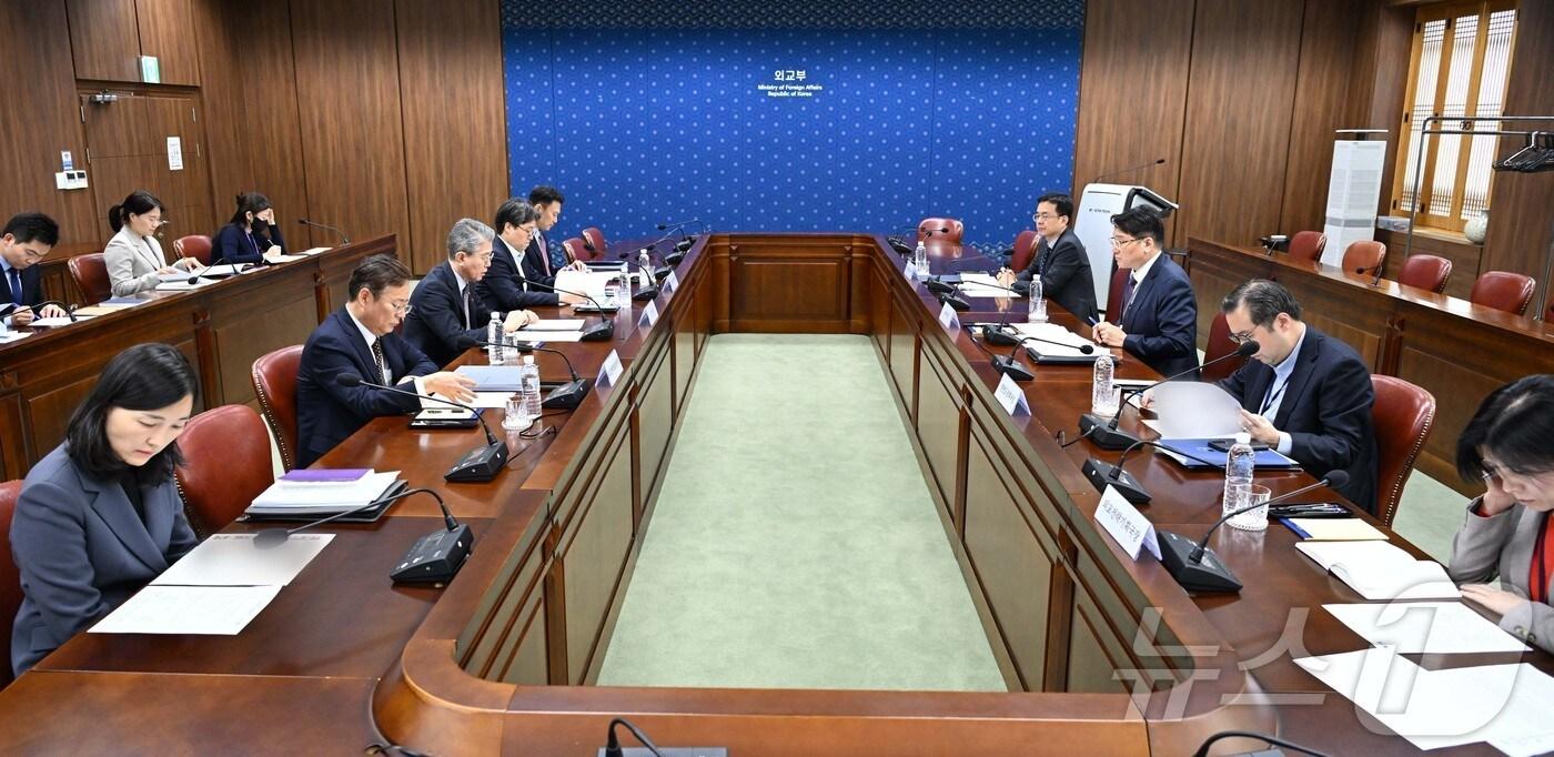 김홍균 1차관이 17일 미국 신 행정부 대외정책 태스크포스(TF) 출범회의를 주재했다.  2024.12.17.