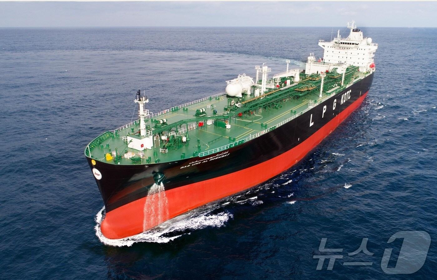 HD한국조선해양의 LPG운반선 시운전 모습(HD현대 제공)