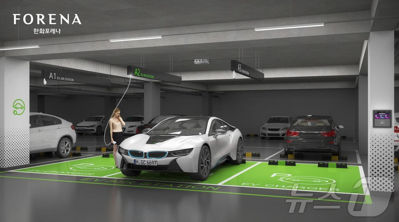 한화 건설부문 EV에어스테이션.(한화 건설부문 제공)
