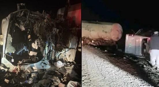 본문 이미지 - 18일&#40;현지시간&#41; 아프가니스탄 가즈니주에서 발생한 교통사고 현장. &#40;사진은 X&#40;옛 트위터&#41; 사진 갈무리&#41;