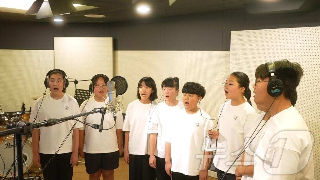 본문 이미지 - 해남의 노래 동요 녹음 촬영 현장 (해남군 제공)/뉴스1 