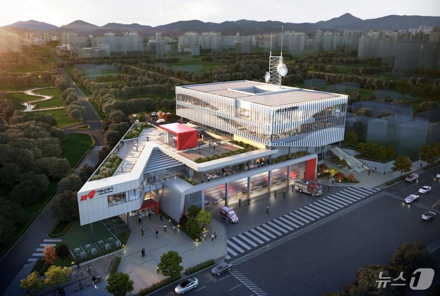 본문 이미지 - 광주시 소방안전본부와 서부소방서 합동청사 조감도.&#40;광주시 제공&#41;/뉴스1 