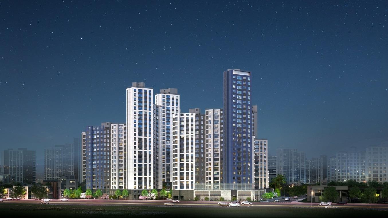 본문 이미지 - 두산위브 더센트럴 부평 투시도(두산건설).