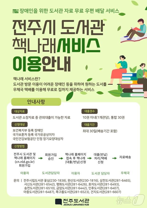 본문 이미지 - 전주시가 내년부터 '책나래 서비스 '를 모든 시립도서관으로 확대한다./뉴스1