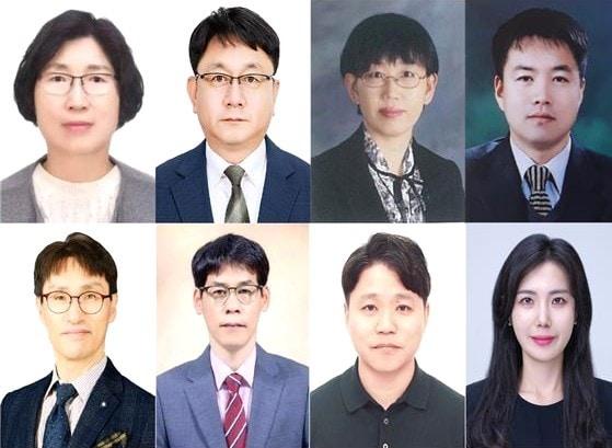 본문 이미지 - 사진 위쪽 왼쪽부터 박준행 전일중 상담교사, 장진호 정읍고 교사, 한옥경 전주남중 교장, 송재봉 전주기전여고 교감, 사진 아래쪽 왼쪽부터 서병원 전주덕진중 교사, 고현민 전주아중초 교감, 오충응 완주이성초 교사, 강현아 전주만성초 교사(전북교사노조 교권국장)/뉴스1