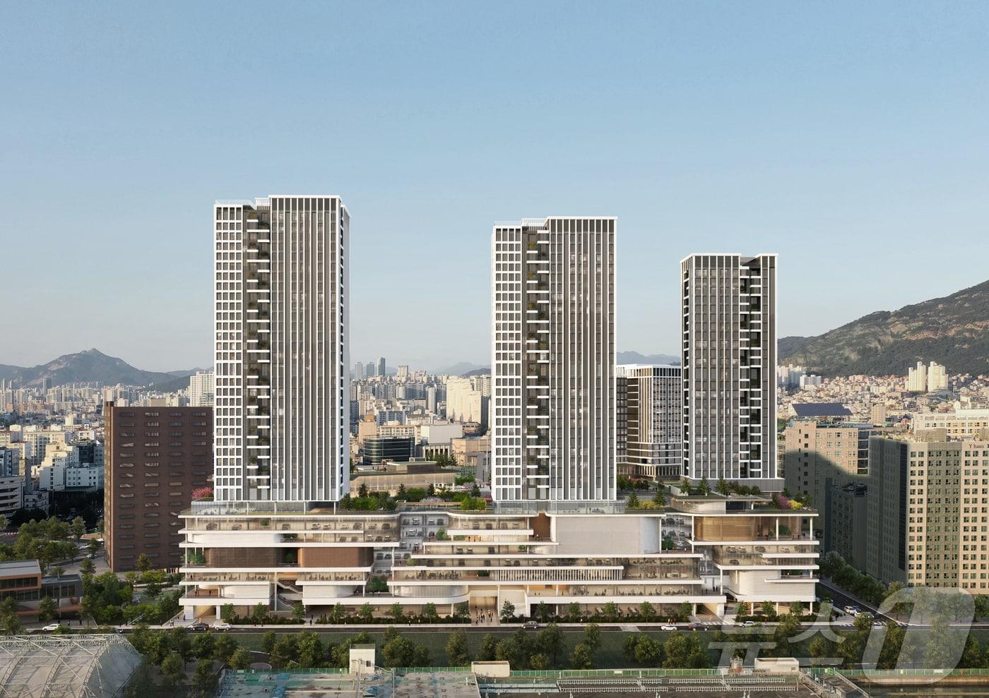 본문 이미지 - 장안평 중고차매매센터 재개발 조감도.(서울시 제공)