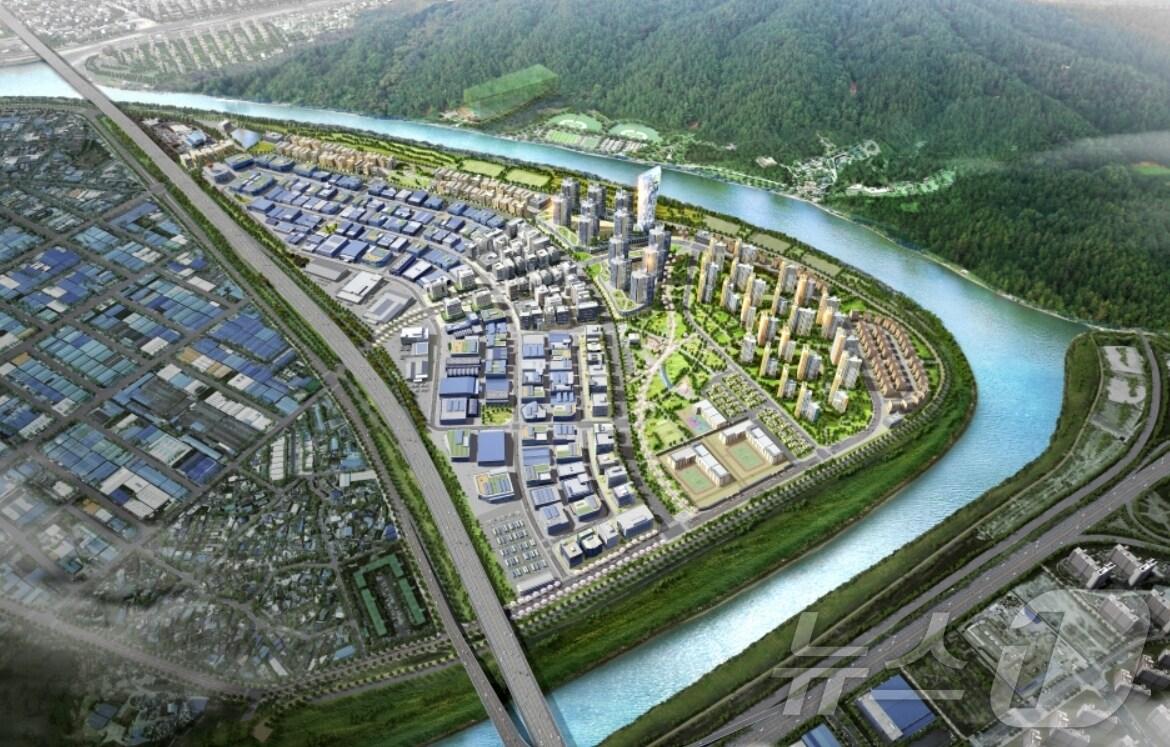 본문 이미지 - 금호워터폴리스 조감도.(대구도시개발공사 제공)