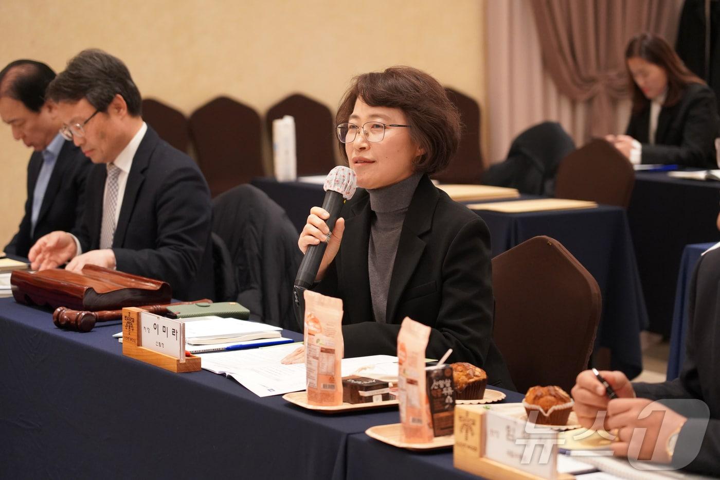 이미라 산림청 차장이 2024년 제3차 산림과학기술 위원회에서 인사말을 하고 있다.(산림청 제공)/뉴스1