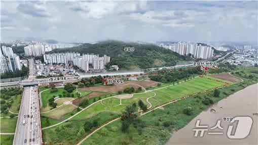 본문 이미지 - 영산강 익사이팅존 사업대상지 전경.&#40;광주시 제공&#41;/뉴스1 