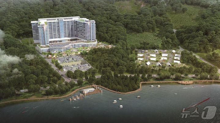 본문 이미지 - 해를 넘기는 제천 의림지복합리조트 조감도.2024.12.30/뉴스1