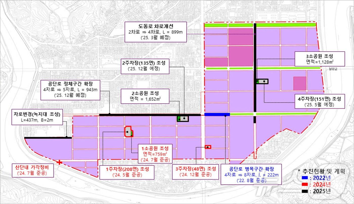 본문 이미지 - 진주 상평산단 재생사업 계획도(진주시 제공).