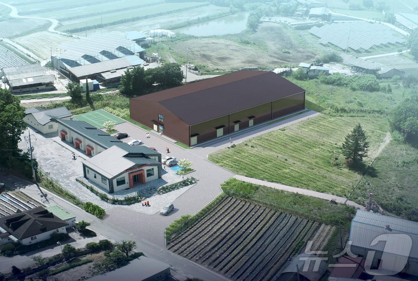 전북자치도 장수군은 '동부권 임대형 수직농장' 청년 농업인 입주자를 모집한다고 3일 밝혔다. 조감도(장수군 제공)2024.12.3/뉴스1