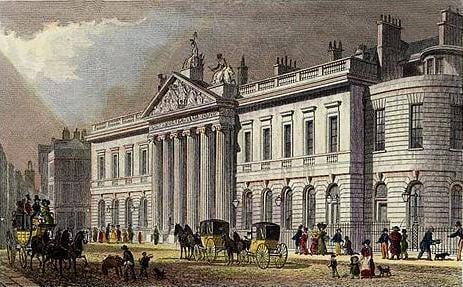 본문 이미지 - 영국의 동인도회사. (출처: :East India House by Thomas Shepherd, Engraved by W. Tombleso, 사진(1829), Public domain, via Wikimedia Commons)