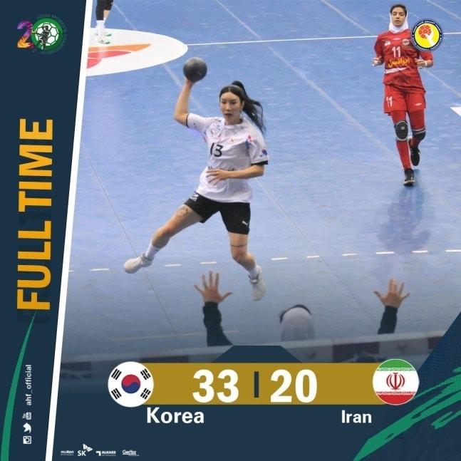 본문 이미지 - 여자 핸드볼 국가대표팀이 이란을 꺾고 아시아여자핸드볼선수권 결승에 진출했다.(아시아 핸드볼연맹 제공)