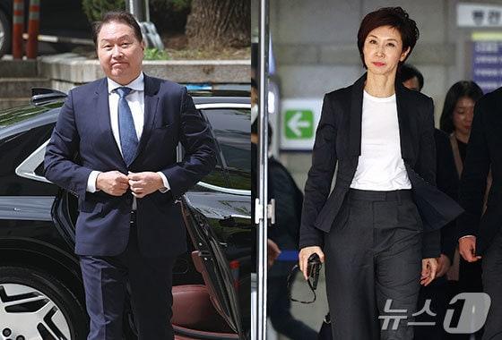 본문 이미지 -  최태원 SK그룹 회장과 노소영 아트센터 나비 관장. /뉴스1 DB