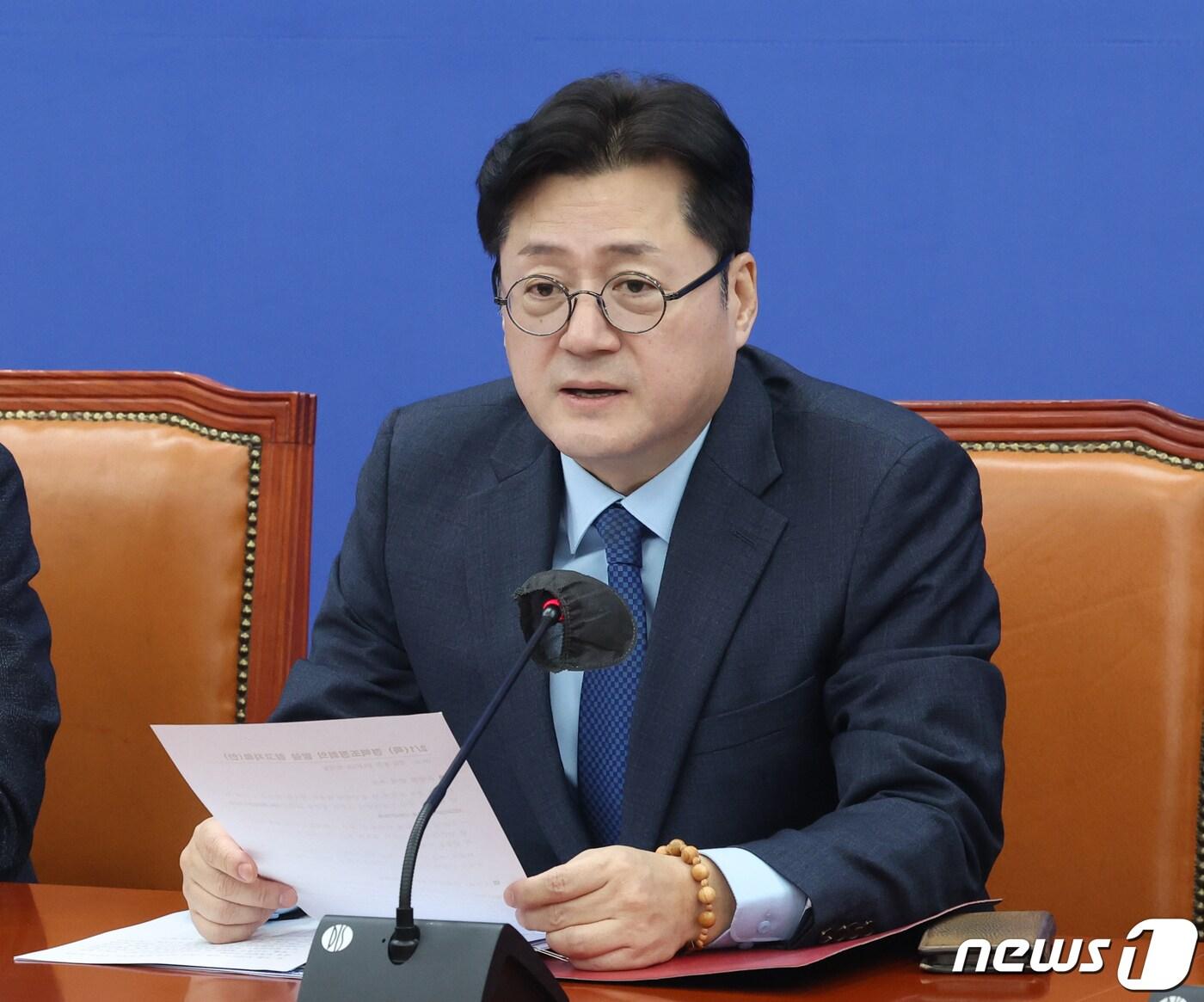 본문 이미지 - 홍익표 더불어민주당 원내대표. 뉴스1 ⓒ News1 송원영 기자