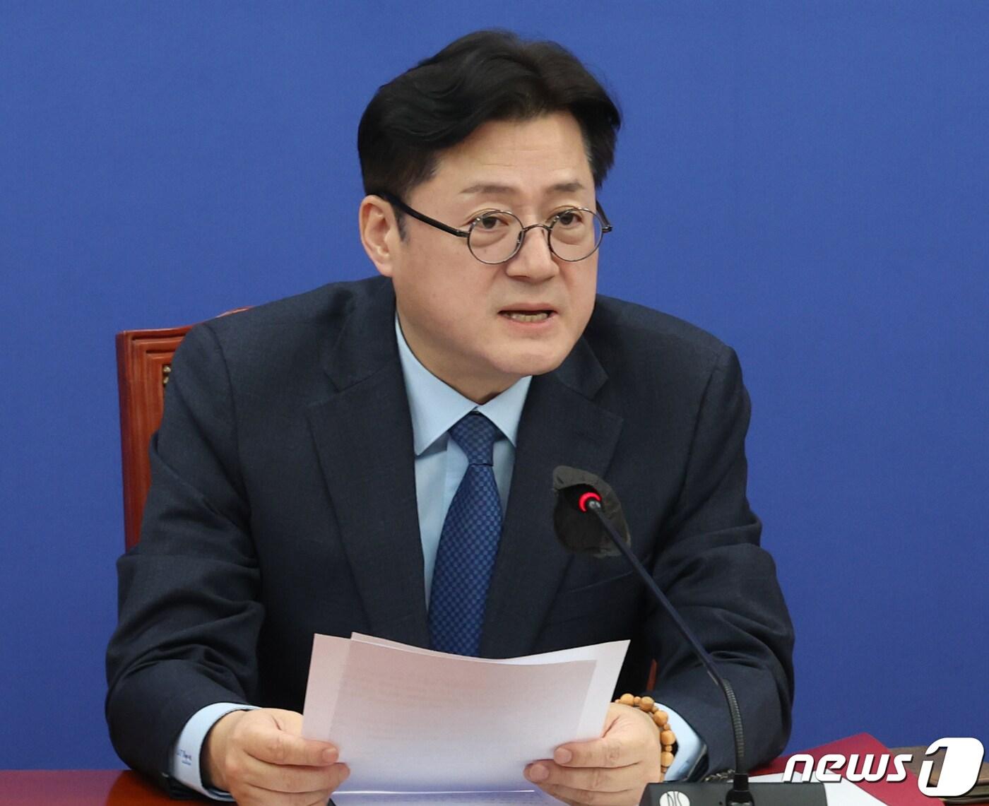 본문 이미지 - 홍익표 더불어민주당 원내대표. 뉴스1 ⓒ News1 송원영 기자