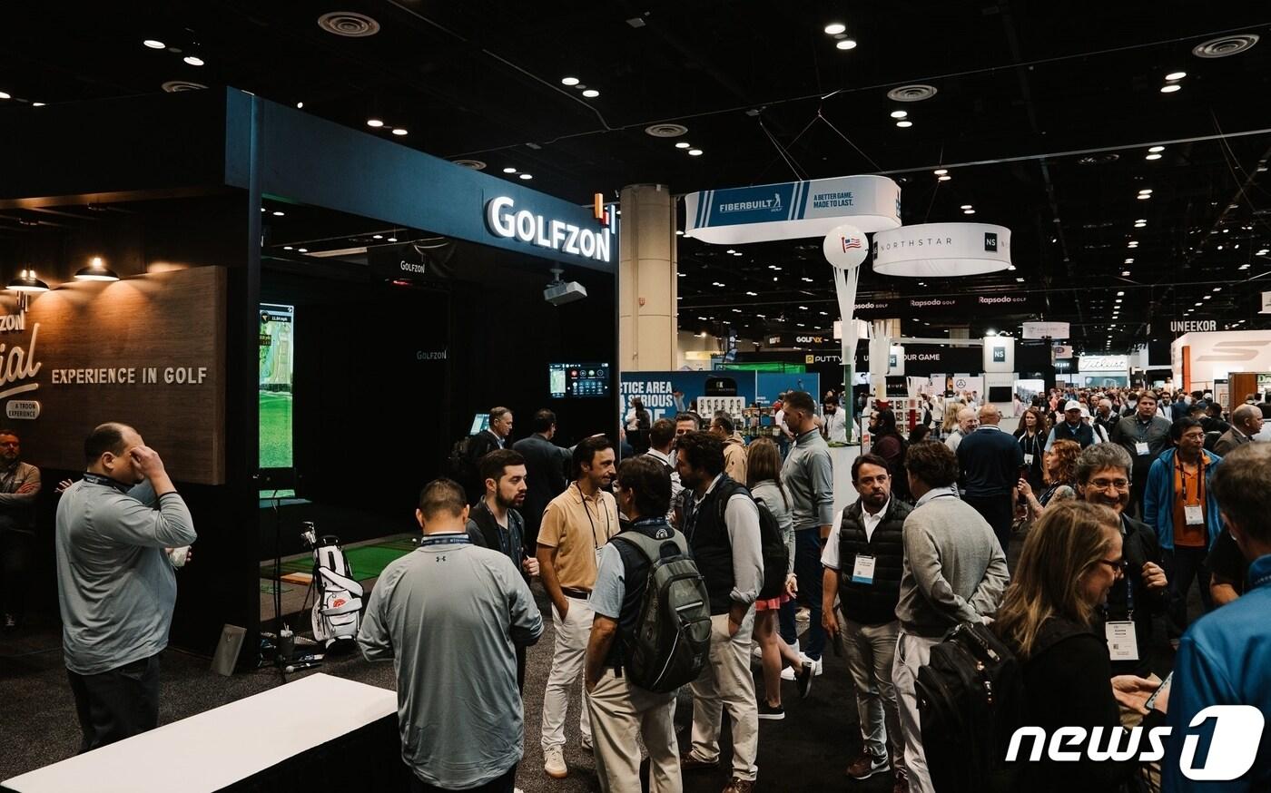 본문 이미지 -  골프존·골프존데카 '2023 PGA 머천다이즈 쇼' 참가 부스(골프존 제공)