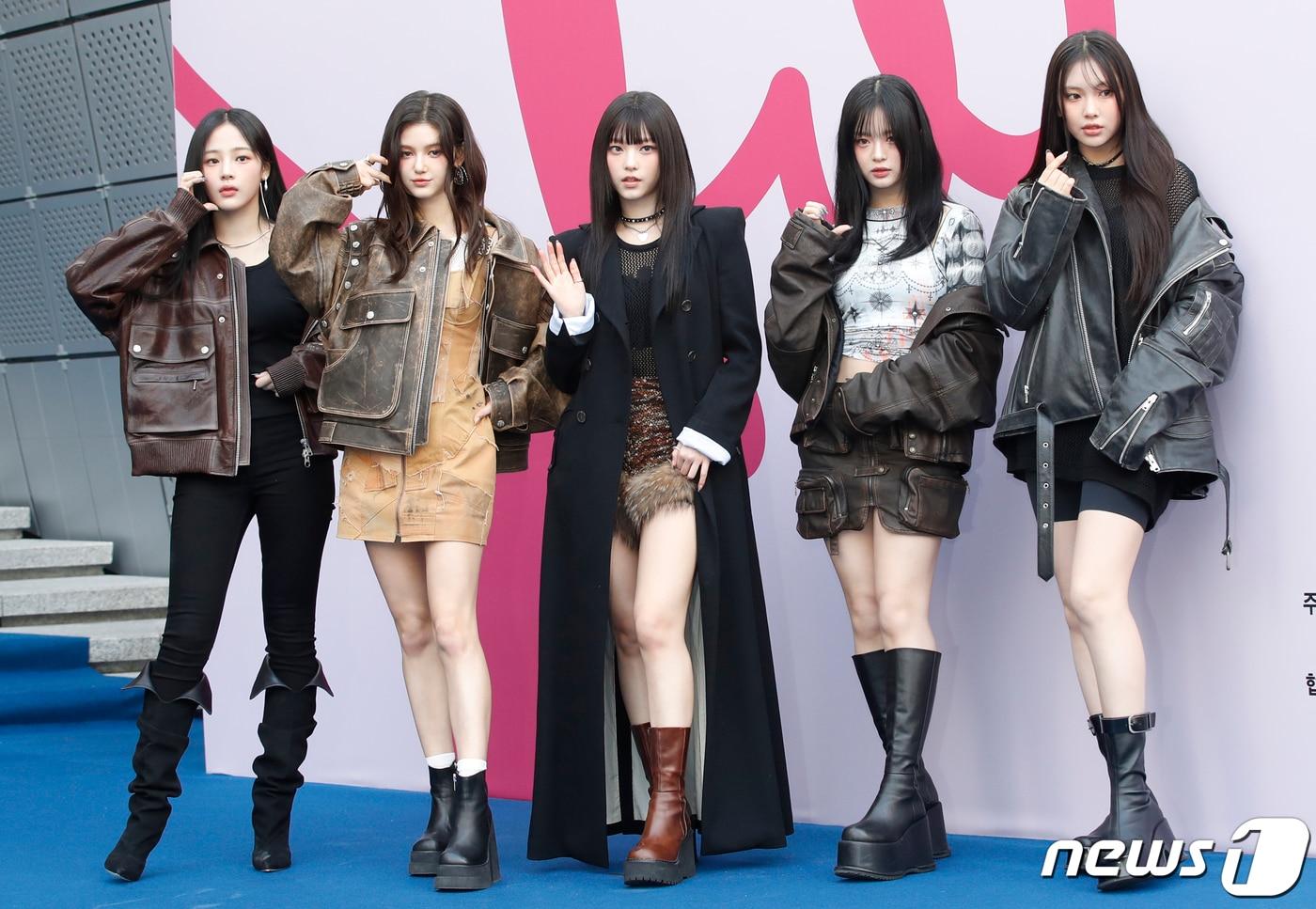 뉴진스의 민지(왼쪽부터)와 다니엘, 해린, 하니, 혜인 ⓒ News1 권현진 기자