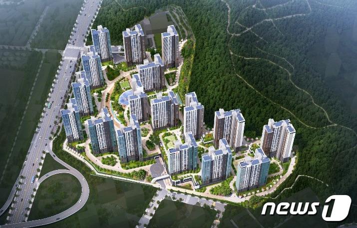 본문 이미지 - 송암공원 중흥S클래스 SK VIEW 조감도.(중흥토건 제공)/뉴스1 