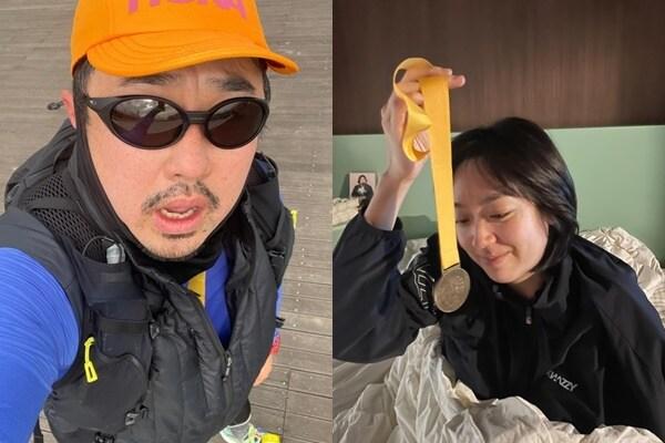 본문 이미지 - 강재준(왼쪽), 이은형, 사진=강재준 SNS 캡처