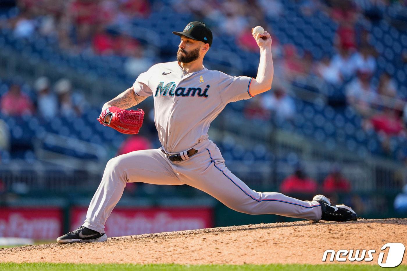 메이저리그 마지막 연봉조정위에서 구단을 상대로 승리한 마이애미 말린스 소속 태너 스콧. ⓒ 로이터=뉴스1 ⓒ News1 원태성 기자