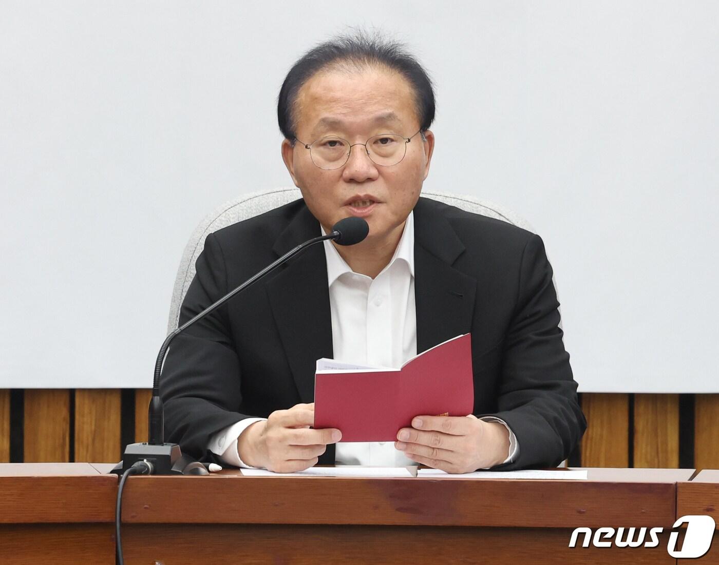 본문 이미지 - 윤재옥 국민의힘 원내대표. 2024.2.2/뉴스1 ⓒ News1 송원영 기자