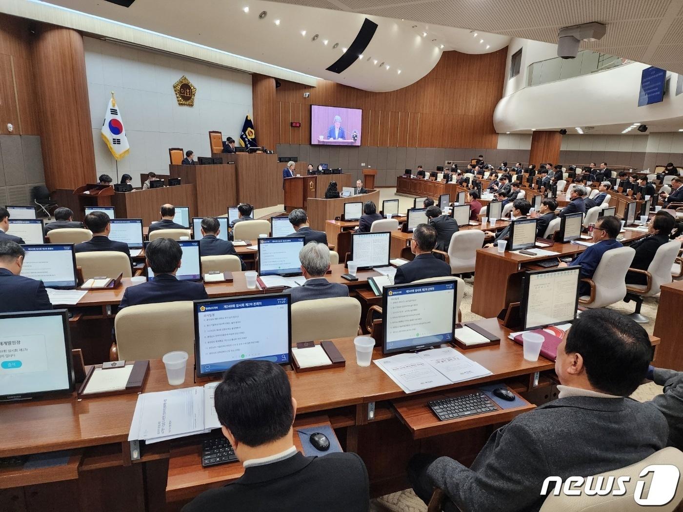본문 이미지 - 2일 충남도의회 본회의 모습./뉴스1