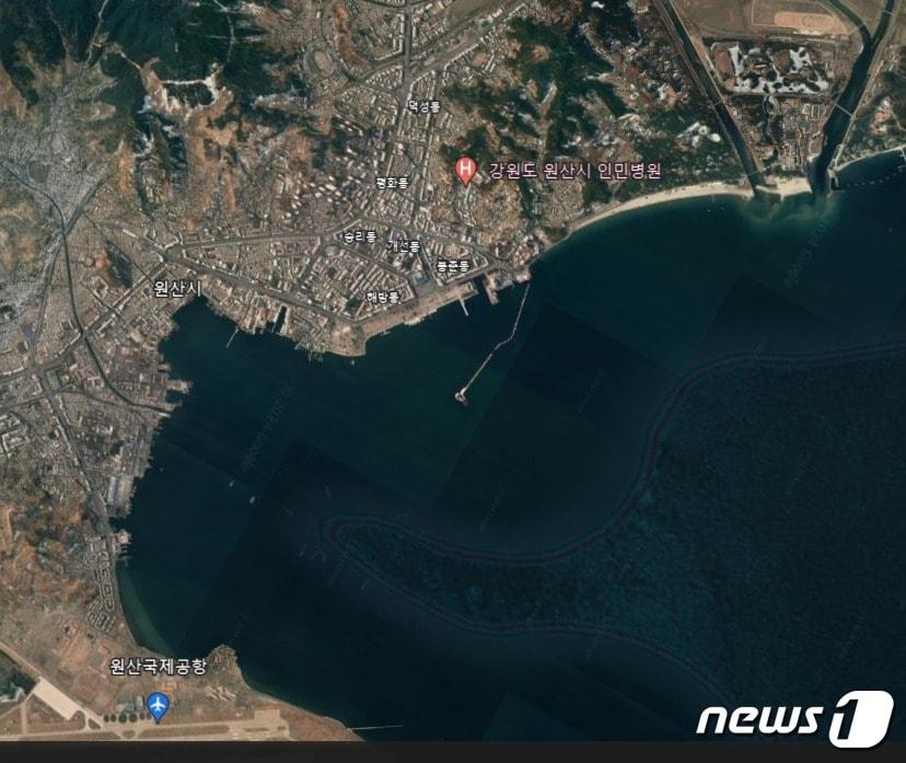 본문 이미지 - 원산시 구글어스 캡처