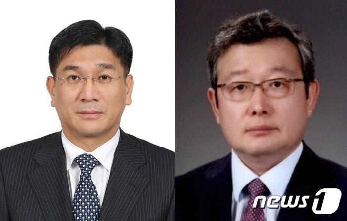 본문 이미지 - 오재환 DB자산운용대표(왼쪽)과 정경수 신임 경영대표 (DB자산운용 제공) /뉴스1
