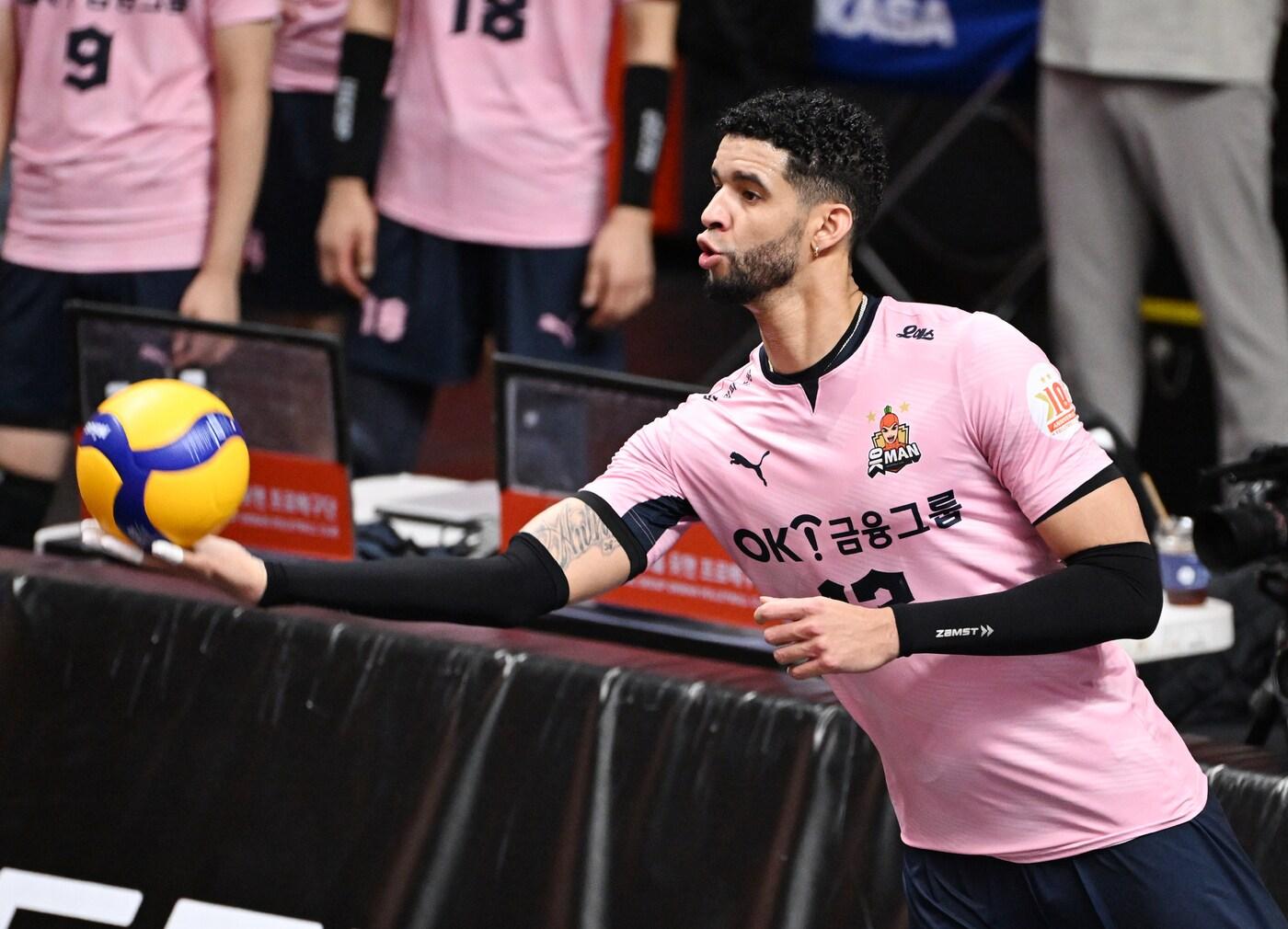 본문 이미지 - OK금융그룹의 레오. (KOVO 제공)