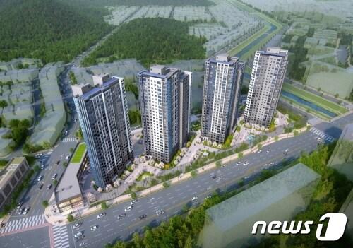 본문 이미지 - '한화포레나 안산고잔2차' 투시도.(한화건설 제공)