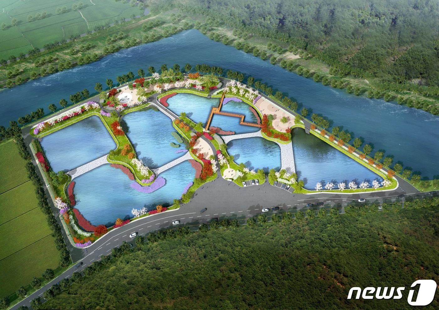전북자치도 진안군이 구량천 인공습지 조성사업을 착공했다. 사진은 조감도.(진안군 제공)2024.2.28/뉴스1