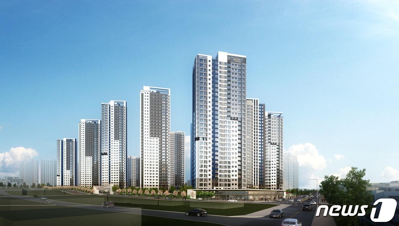‘대전 성남 우미린 뉴시티’투시도.(우미건설 제공) / 뉴스1 